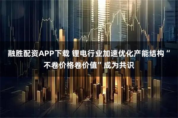融胜配资APP下载 锂电行业加速优化产能结构“不卷价格卷价值”成为共识